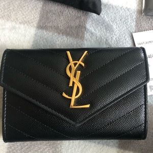 Saint Laurent Small Envelope Wallet in Grain